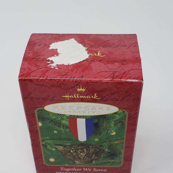 2000 Hallmark Together We Serve Handcrafted Keepsake Christmas Holiday Ornament - Picture 2 of 10